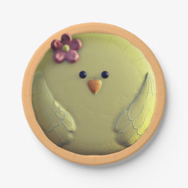 ベビーの可愛い黄色とピンク ペーパープレート