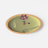 ベビーの可愛い黄色とピンク ペーパープレート (アングル)