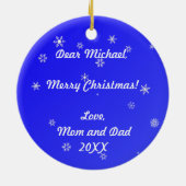 ベビーの名前をここに加えて下さい セラミックオーナメント (裏面)