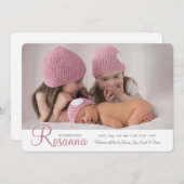 ベビーの名前写真出産案内 案内状 (正面/裏面)