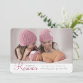 ベビーの名前写真出産案内 案内状 (スタンド正面)
