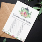 ベビーの周りの世界の赤ちゃんシャワーゲームカード エンクロージャーカード