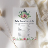 ベビーの周りの世界の赤ちゃんシャワーゲームカード エンクロージャーカード