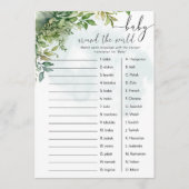 「ベビーの周りの世界」赤ちゃんシャワーゲーム 招待状 (正面)