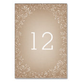 ベビーの呼吸カード・ストック刺激を受けたなテーブル数 テーブルナンバー (正面)