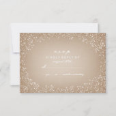 ベビーの呼吸カード・ストック刺激を受けたなRSVP 出欠カード (正面)