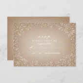 ベビーの呼吸カード・ストック刺激を受けたなRSVP 出欠カード (正面/裏面)