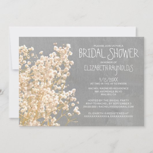 ベビーの呼吸ブライダルシャワー招待状 招待状 (正面)