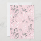 ベビーの呼吸リースの花のベビーシャワー 招待状 (裏面)