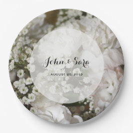 ベビーの呼吸写真、パーソナライズな結婚式 ペーパープレート