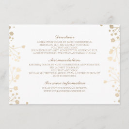 ベビーの呼吸白い結婚式の詳細-情報 エンクロージャーカード