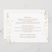 ベビーの呼吸白い結婚式の詳細-情報 エンクロージャーカード (正面/裏面)