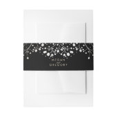 ベビーの呼吸金ゴールドのamdの黒の結婚式 招待状ベリーバンド (正面例)