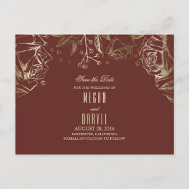 ベビーの呼吸金ゴールドバラマルサラ日付を保存 案内ポストカード