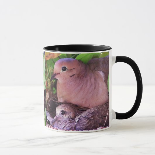 ベビーの嘆く鳩及びママMug マグカップ (右)