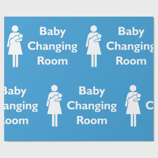 ベビーの変更の部屋記号(親と乳児) ラッピングペーパー (フラット)