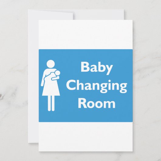 ベビーの変更の部屋記号(親と乳児) 招待状 (正面)