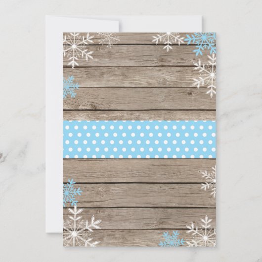 ベビーの外での寒いペンギンのボーイ・ベビーシャワー 招待状 (裏面)