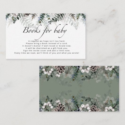 ベビーの外で冷たい赤ちゃんシャワー本ベビー エンクロージャーカード (正面/裏面)