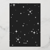 ベビーの外で冷モダンミニマルたい 箔シーズンカード (裏面)