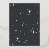 ベビーの外で冷モダンミニマルたい 箔シーズンカード (裏面)