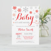 ベビーの外で寒いベビーシャワー 招待状 (スタンド正面)
