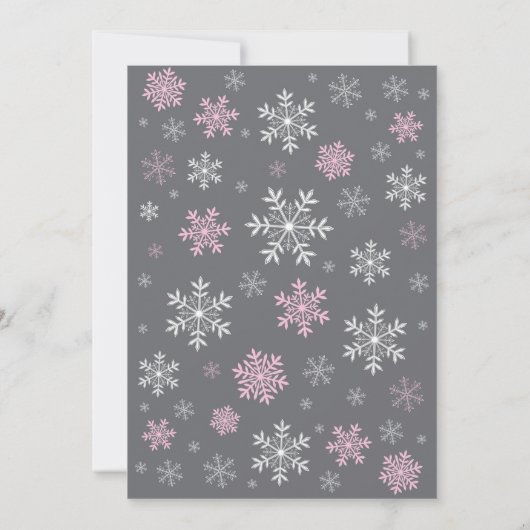 ベビーの外で寒いベビーシャワー 招待状 (裏面)