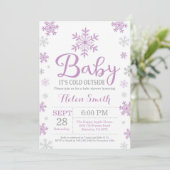 ベビーの外で寒いベビーシャワー 招待状 (スタンド正面)