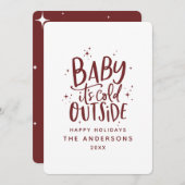 ベビーの外で寒い セーブザデート (正面/裏面)