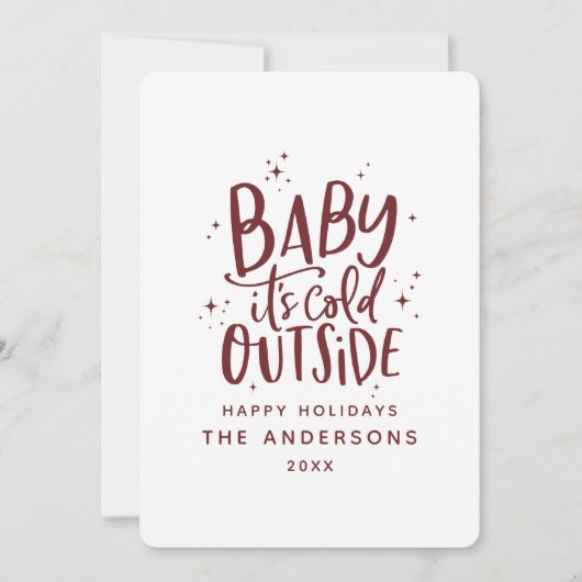 ベビーの外で寒い セーブザデート (正面)