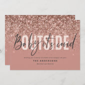 ベビーの外のおもしろいグリッター シーズンカード (正面/裏面)