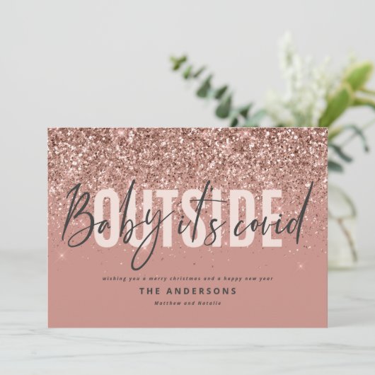 ベビーの外のおもしろいグリッター シーズンカード (スタンド正面)