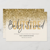 ベビーの外のおもしろいグリッター シーズンカード (正面/裏面)