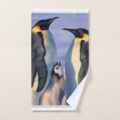 ベビーの外のペンギン バスタオルセット (ハンドタオル)