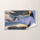 ベビーの外のペンギン バスタオルセット (ハンドタオル)