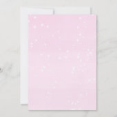 ベビーの外の冷たいピンクの金ゴールドの女の子シャワー 招待状 (裏面)