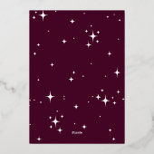 ベビーの外の冷たいモダンクミニマルリスマスFoi 箔シーズンカード (裏面)