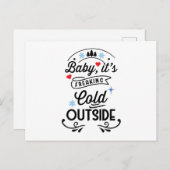 ベビーの外の冷たい寒さ ポストカード (正面/裏面)