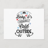 ベビーの外の冷たい寒さ ポストカード (正面)