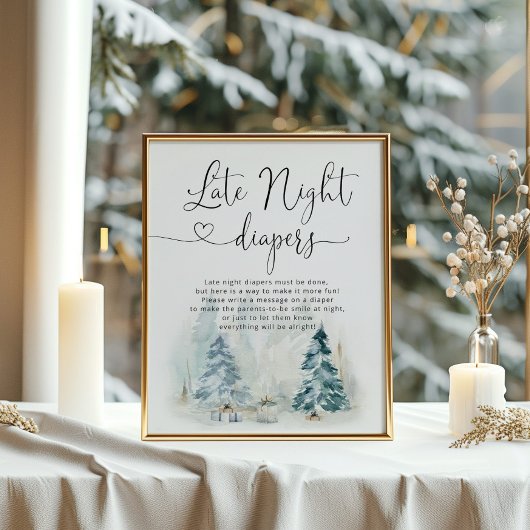 ベビーの外の冷たい深夜おむつゲーム ポスター