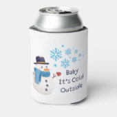 ベビーの外の冷たい雪だるまと 缶クーラー (缶裏面)