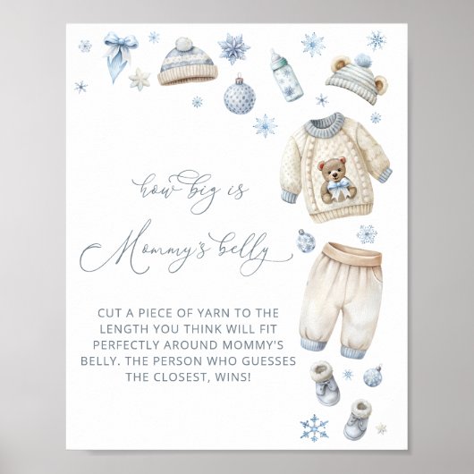 ベビーの外の寒さママのおなか大きい ポスター (正面)