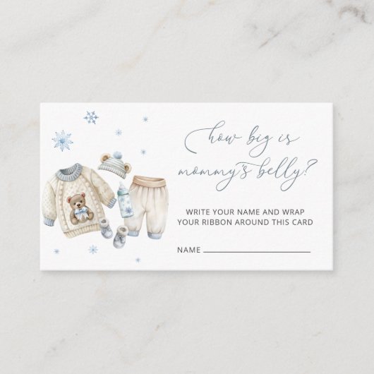 ベビーの外の寒さママの腹の大きさ エンクロージャーカード (正面)