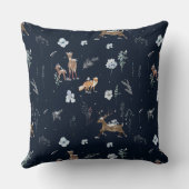 ベビーの外の寒さ冬のフローラ鹿の赤ちゃんシャワー クッション (裏面)