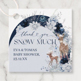 ベビーの外の寒さ冬のフローラ鹿の赤ちゃんシャワー フェイバータグ