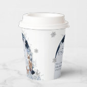 ベビーの外の寒さ冬のフローラ鹿の赤ちゃんシャワー 紙コップ (右)