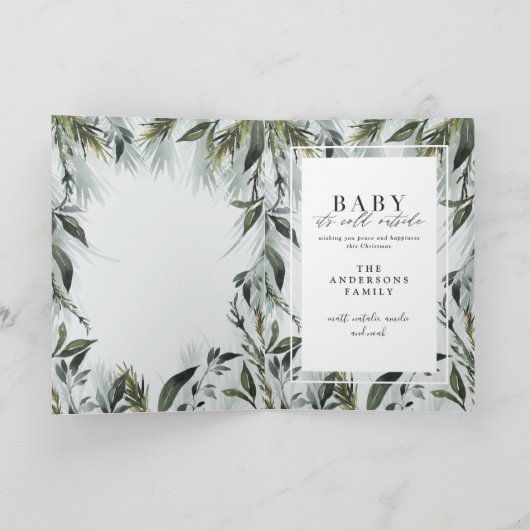 ベビーの外は寒い カード (内部)