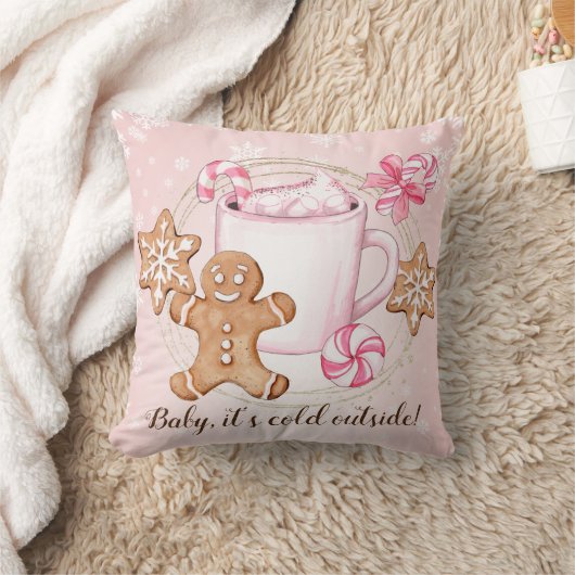 ベビーの外は寒い クッション (ブランケット)