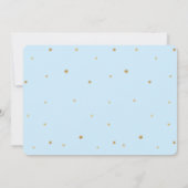 ベビーの夢の月と星の青い赤ちゃんシャワー 招待状 (裏面)