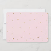 ベビーの夢の月と星ピンクの赤ちゃんシャワー 招待状 (裏面)